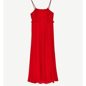 Zara red maxi dress
